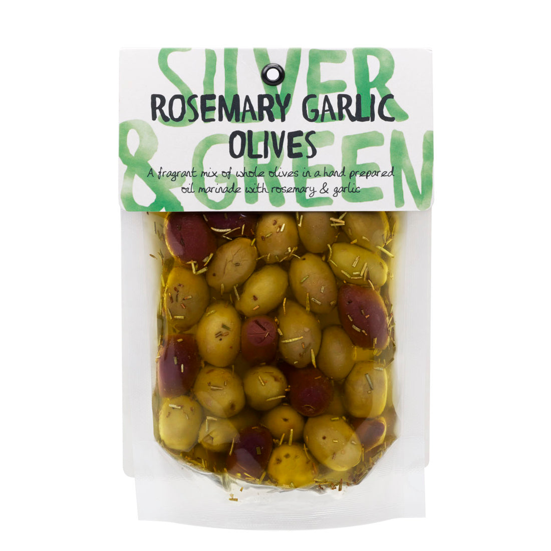 Silver & Green Olives - Rosemary Garlic