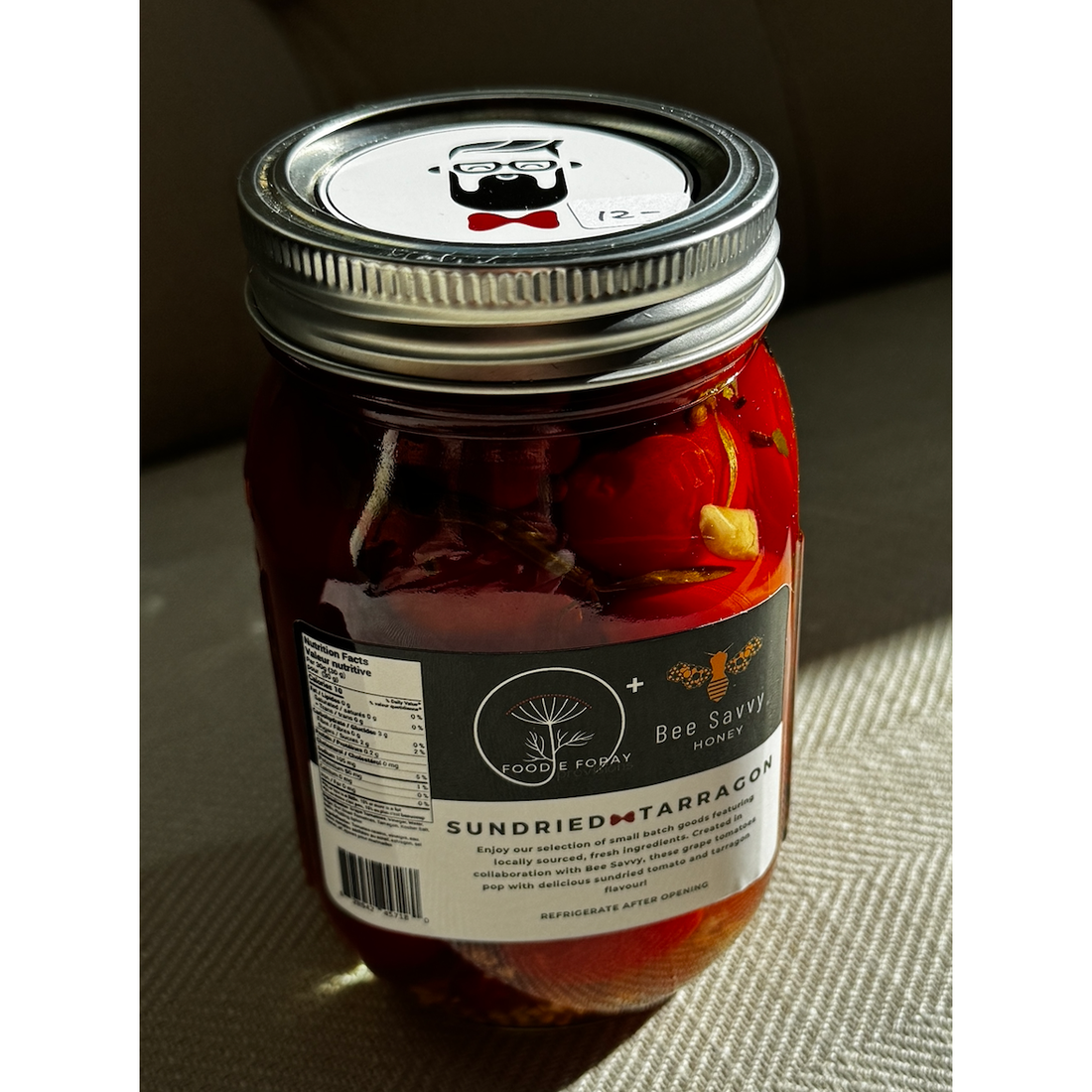 Foodie Foray + Bee Savvy Honey - Jarred Sundried Tomatoes with Tarragon