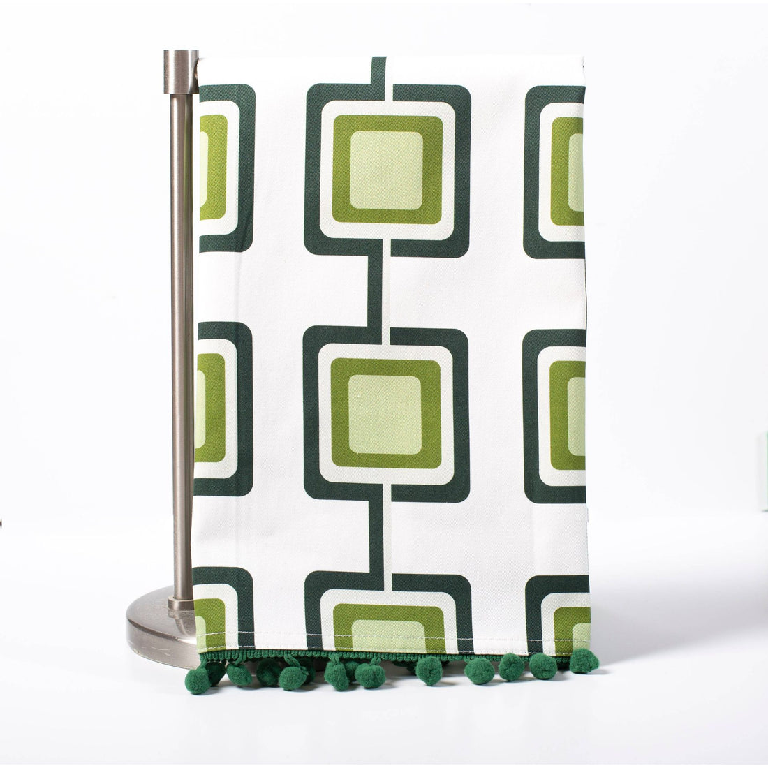 Retro Square Green Mid Century Modern Bar Kitchen Tea Towel