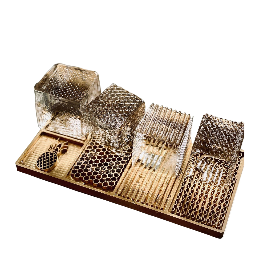 Solid Brass Ice Design Plate