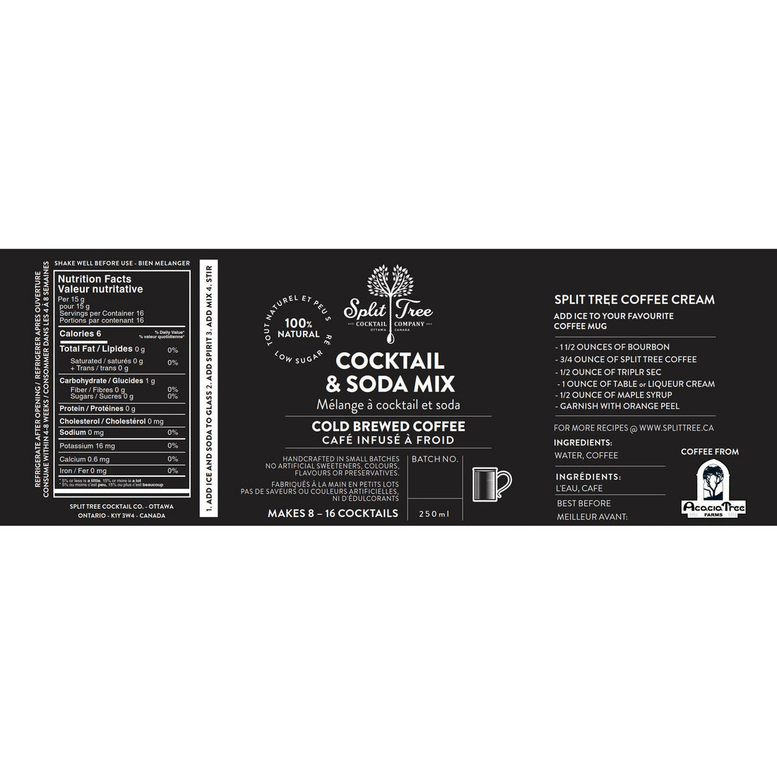 Split Tree Cocktail Co. Cold Brewed Coffee