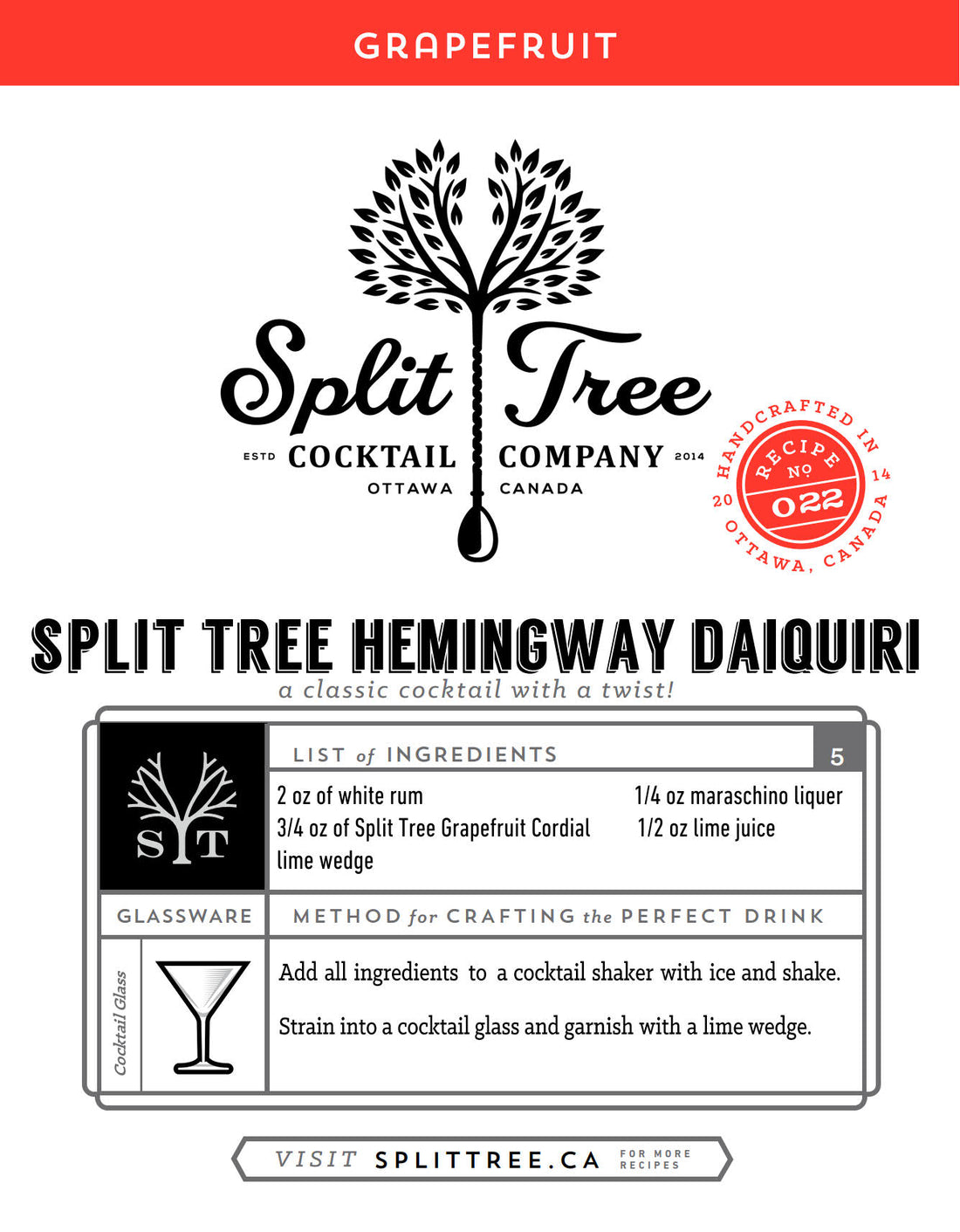 Split Tree Hemingway Daiquiri