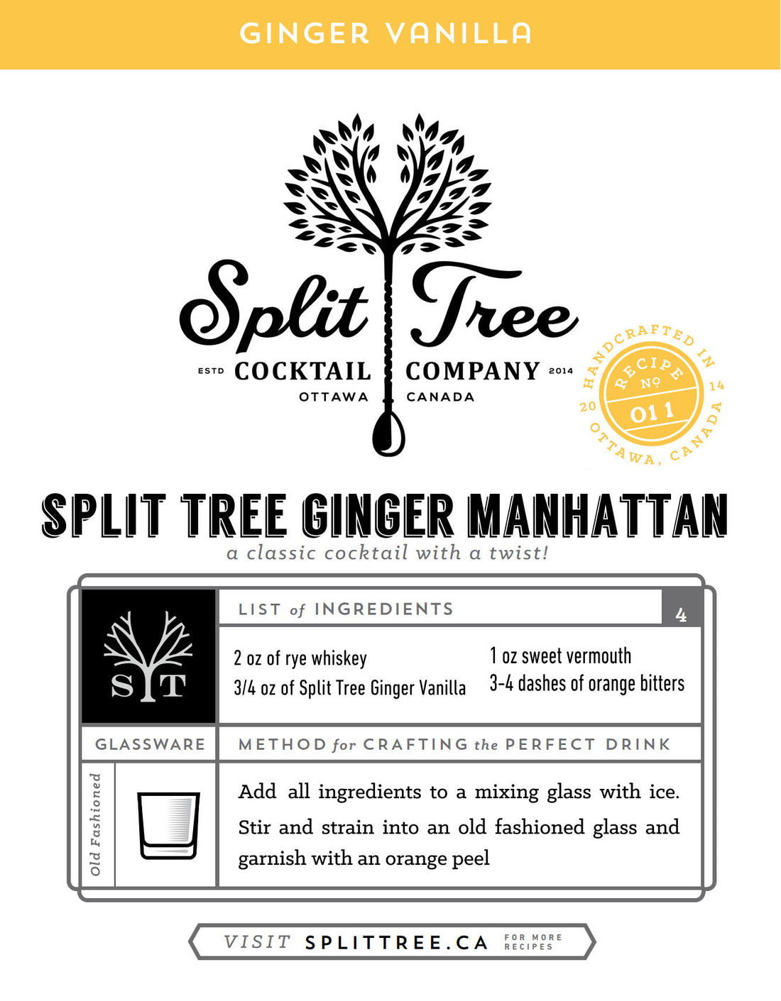 Split Tree Ginger Manhattan