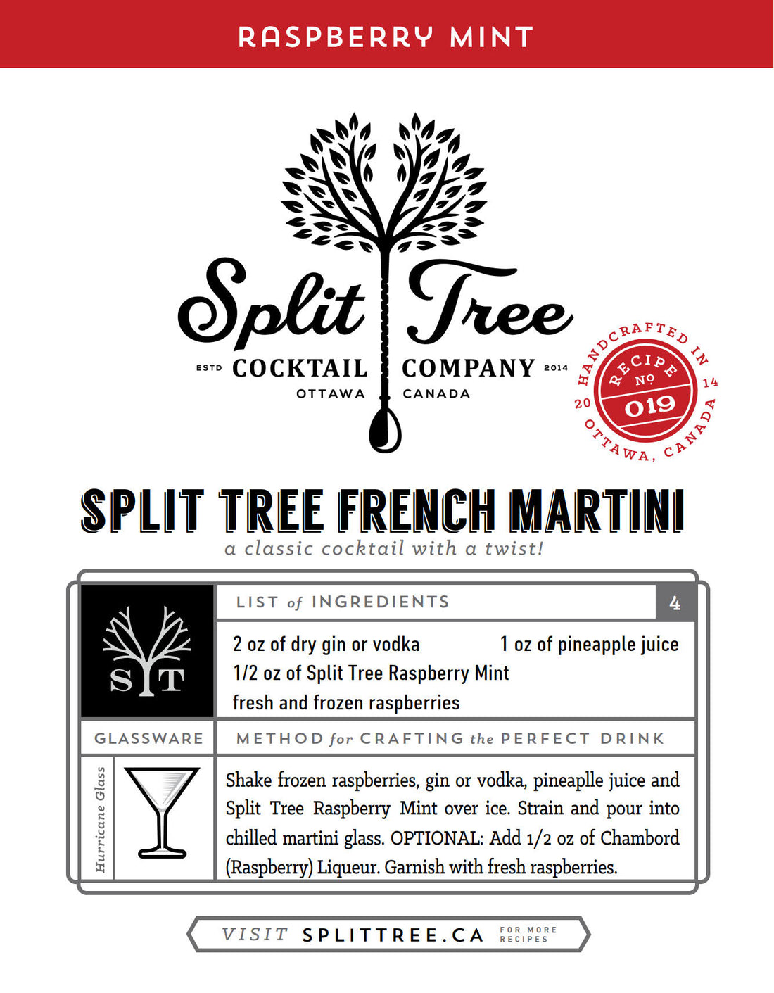 Split Tree French Martini