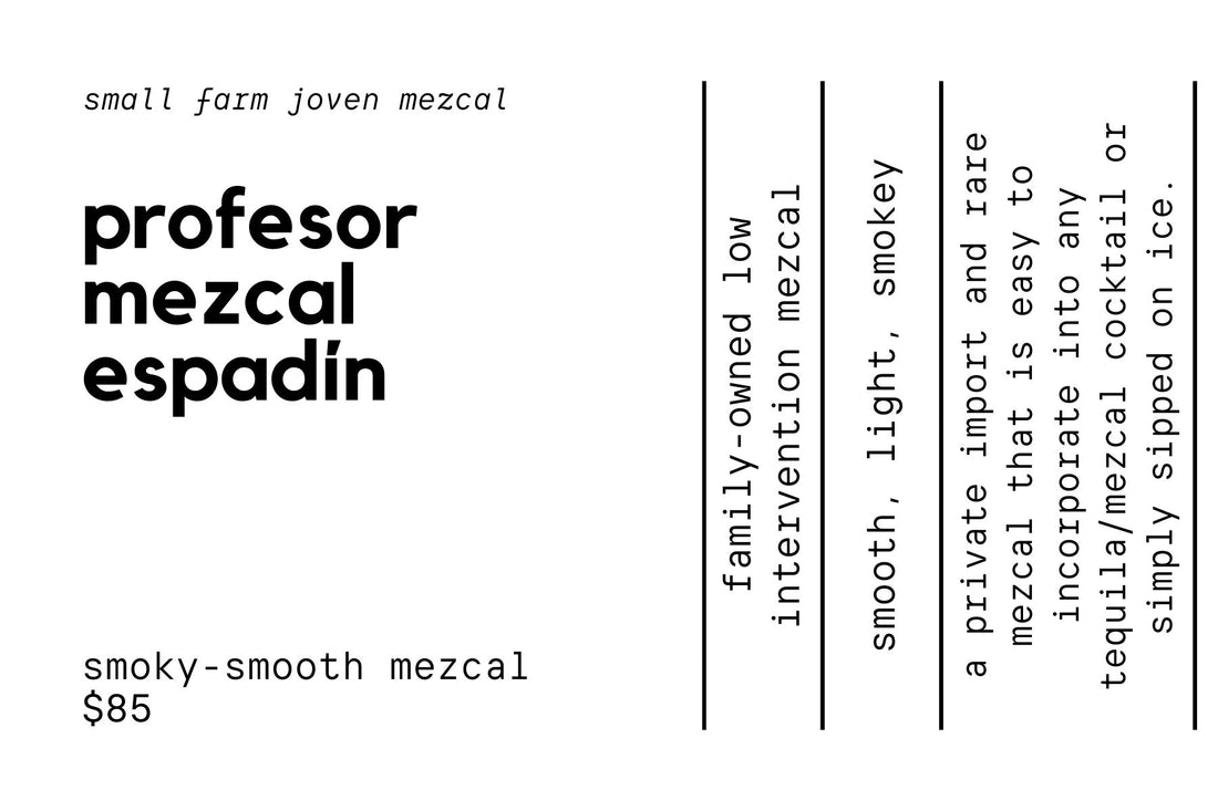 Profesor Mezcal 100% Maguey Espadín