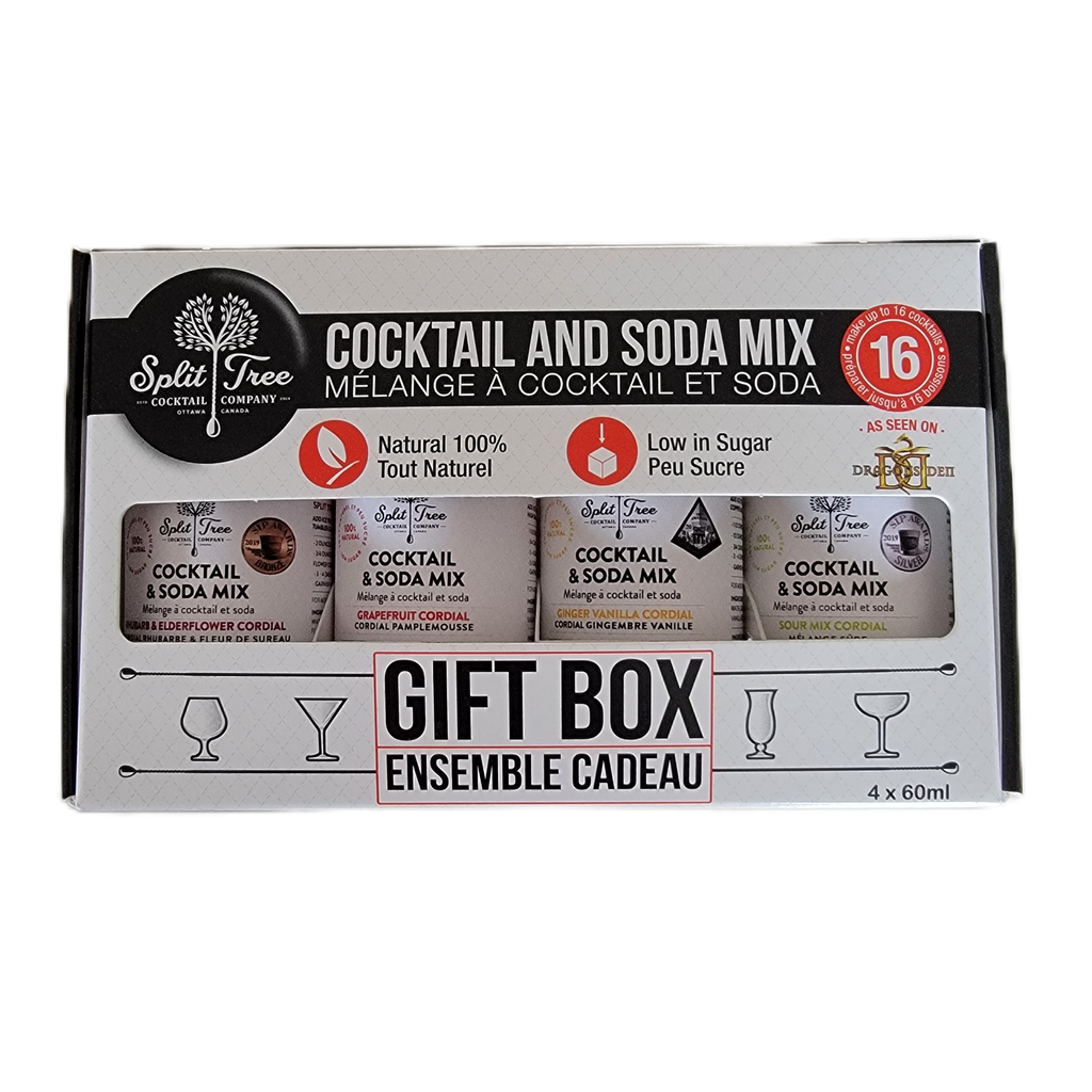 Mini Split Tree Cocktail Co. Cordial Gift Box - 4 Flavours - 4 x 60ml