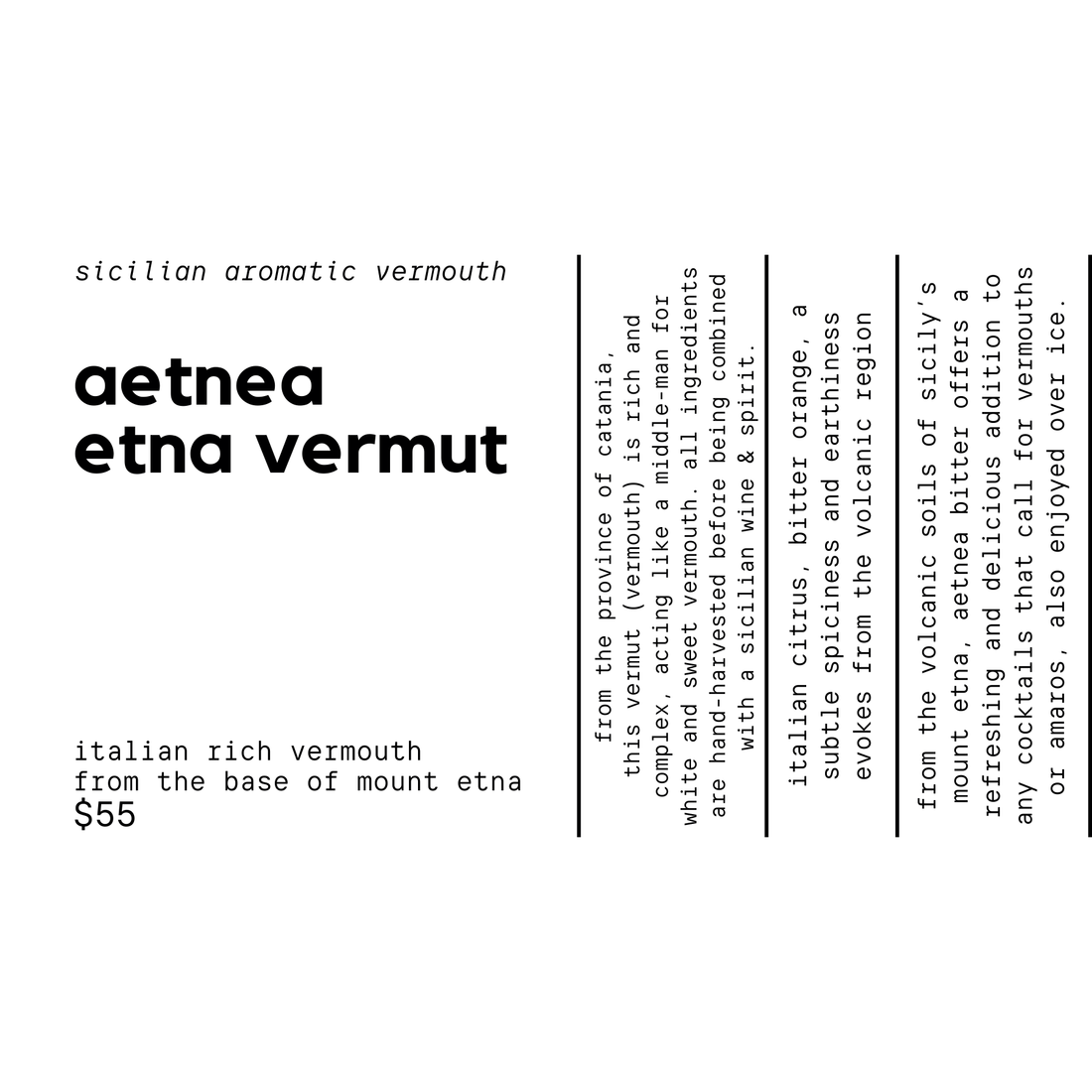 Aetnea Etna Vermut