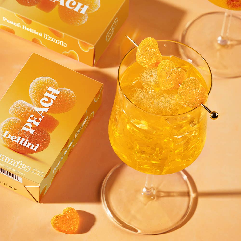 Vesper Bites - Peach Bellini Gummies Gourmet Candy (Alcohol-Free!)
