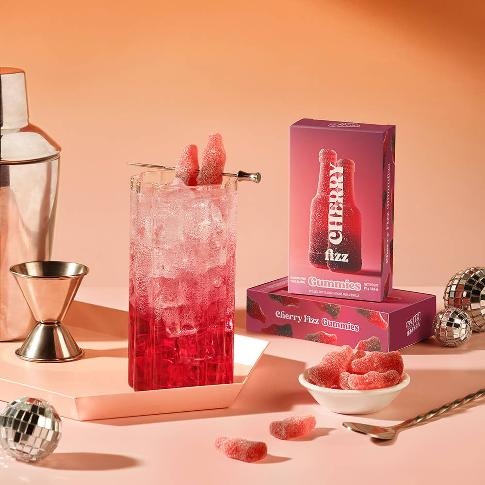 Vesper Bites - Cherry Fizz Gummies Gourmet Candy (Alcohol-Free!)