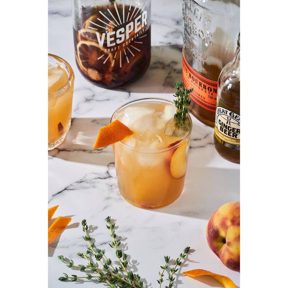 Vesper Craft Cocktails - 32oz Craft Cocktail Kit/Mix - Bourbon Peach Smash