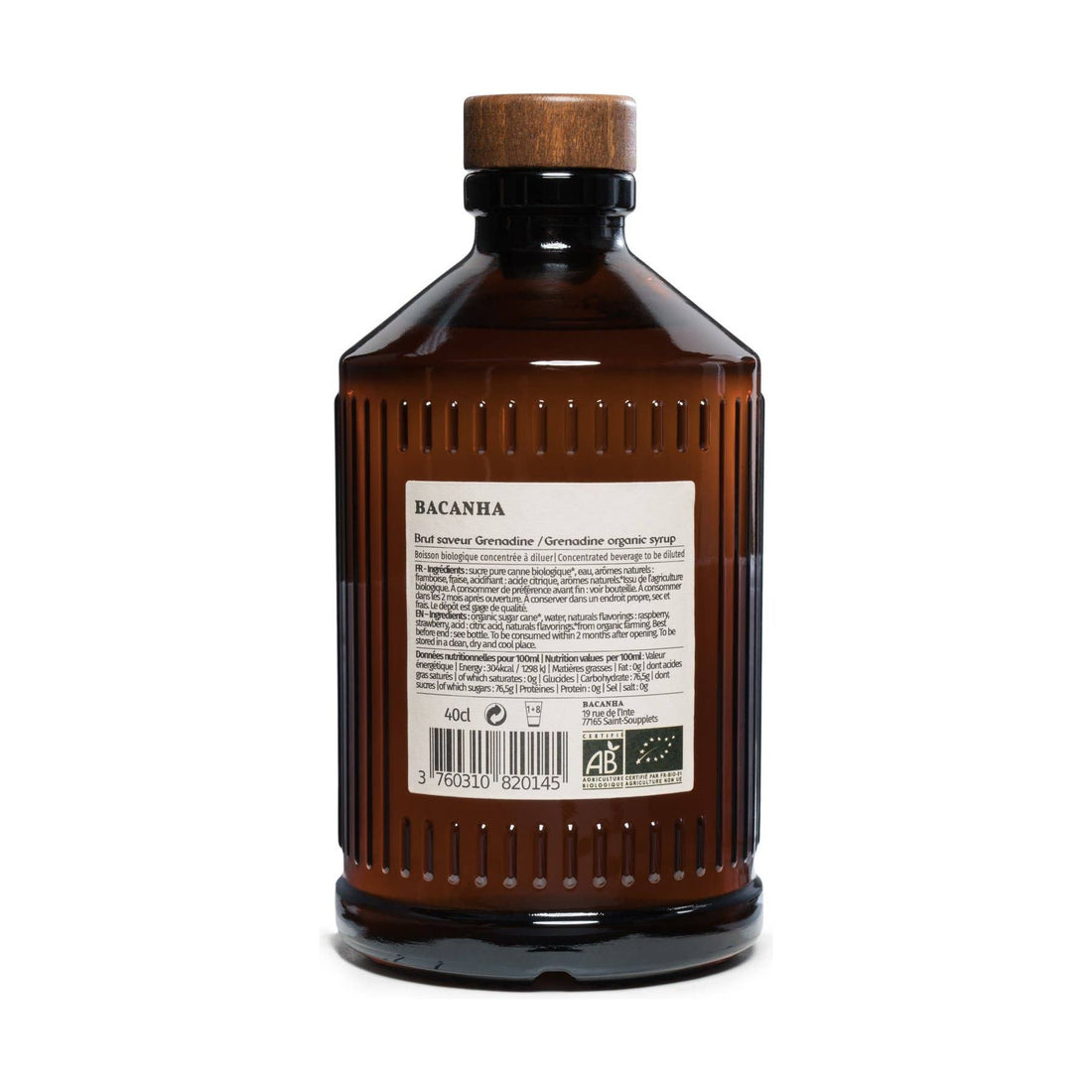 Raw Grenadine Syrup - Organic - 400ml - 13,5 fl. oz.