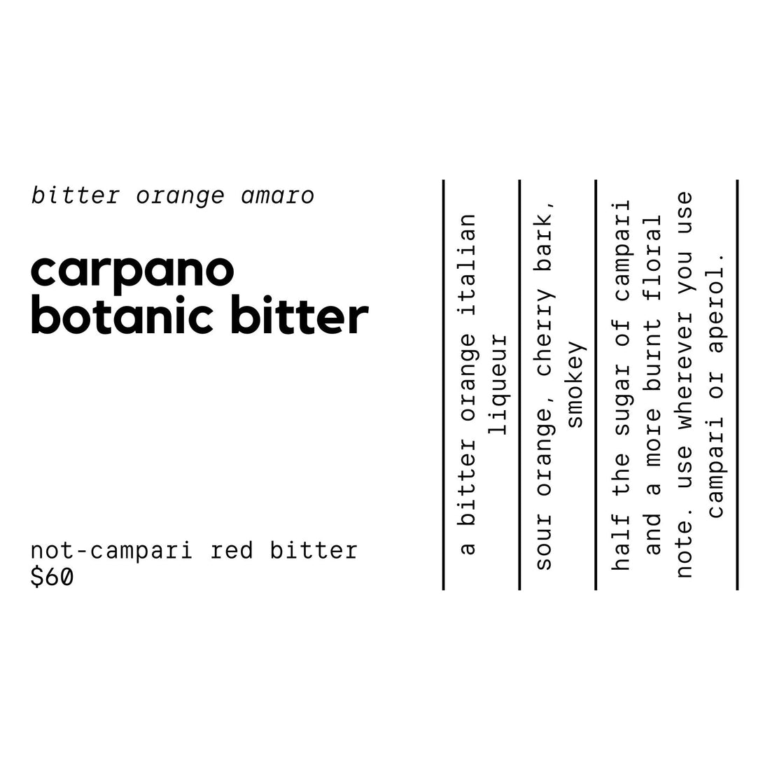 Carpano Botanic Bitter