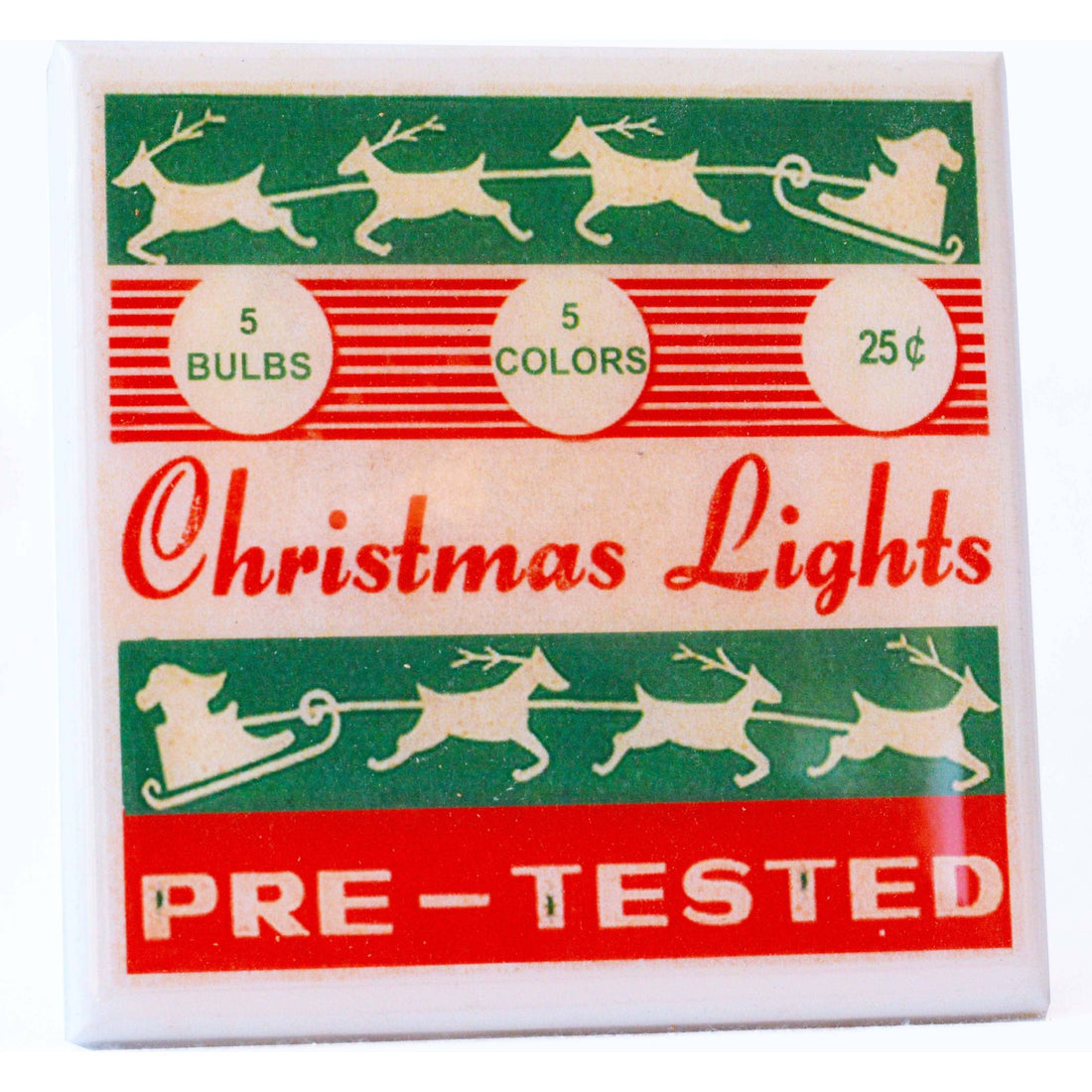 Vintage Christmas Drink Coaster Set