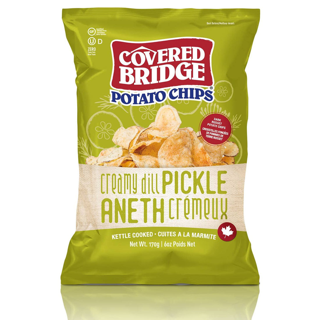 Covered Bridge Creamy Dill Chips - Large Bag 170g