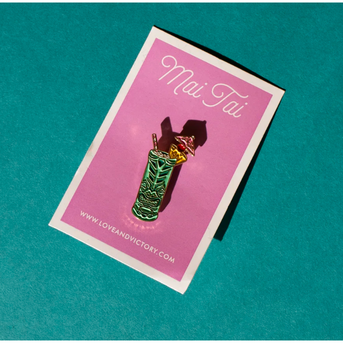 Enamel Cocktail Pins - Love & Victory