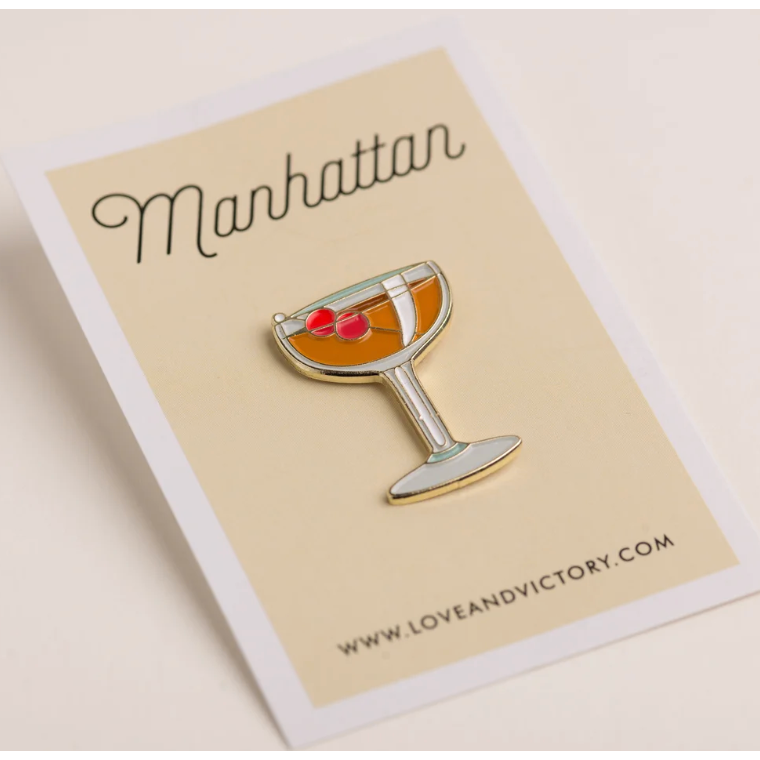 Enamel Cocktail Pins - Love & Victory