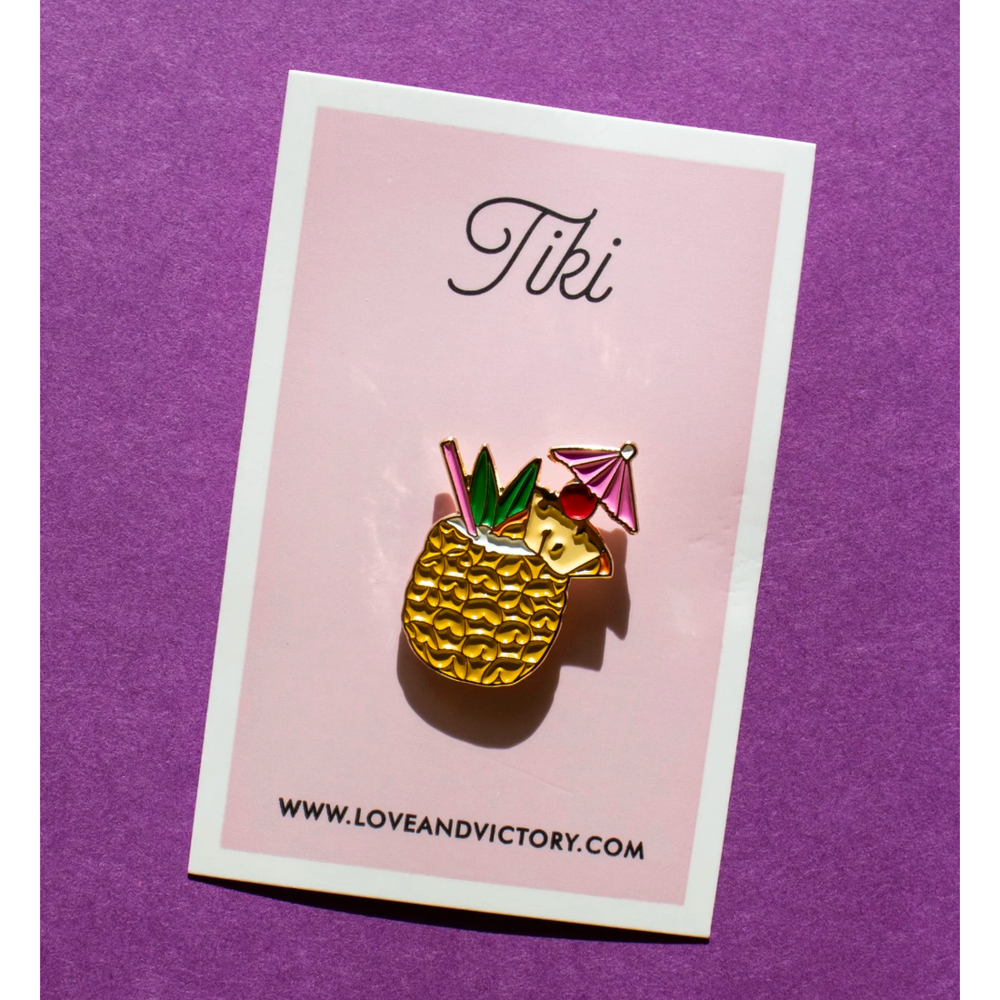 Enamel Cocktail Pins - Love & Victory