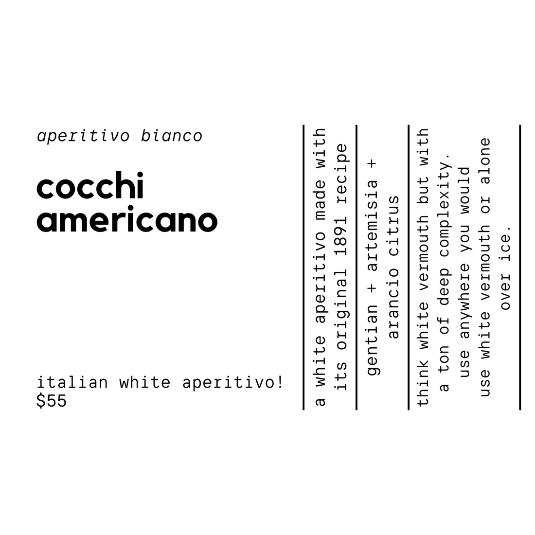 Cocchi Americano Aperitivo Bianco