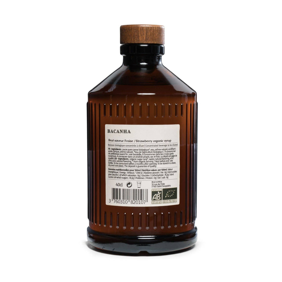 Raw Strawberry Syrup - Organic - 400ml - 13,5 fl. oz.