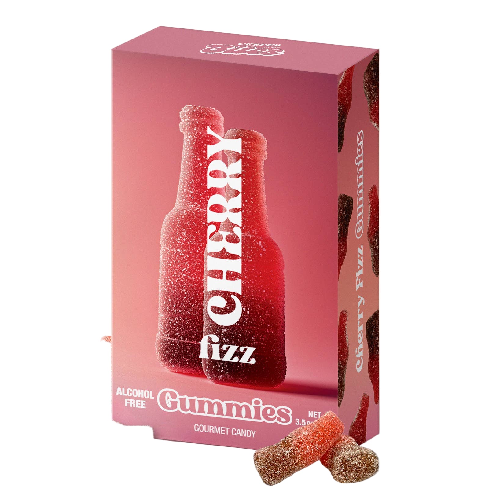 Vesper Bites - Cherry Fizz Gummies Gourmet Candy (Alcohol-Free