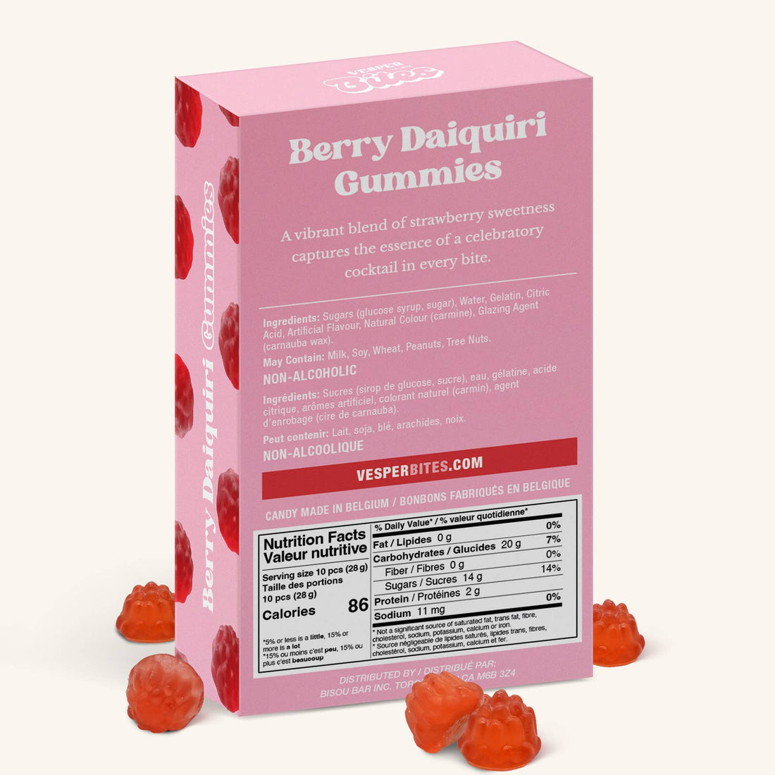 Vesper Bites - Berry Daiquiri Gummies Gourmet Candy (Alcohol-Free!)