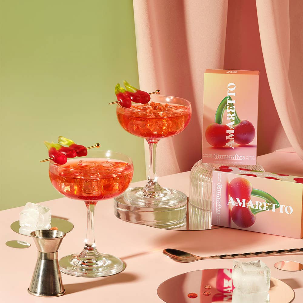 Vesper Bites - Amaretto Cherry Gummies Gourmet Candy (Alcohol-Free!)