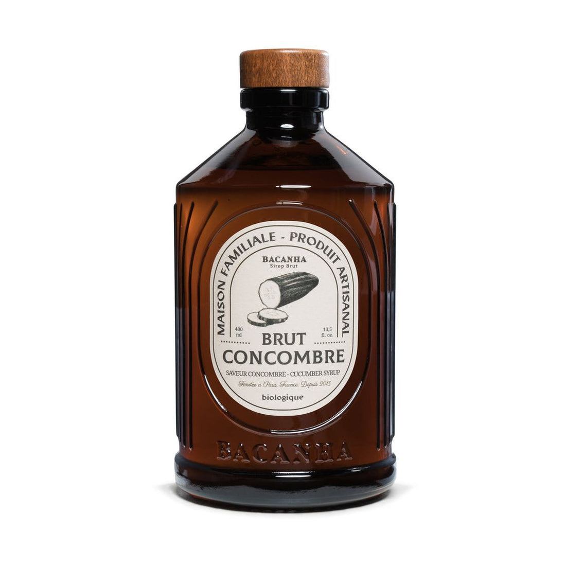 Bacanha Maison Familiale Raw Cucumber Syrup - Organic - 400ml - 13,5 fl. oz.