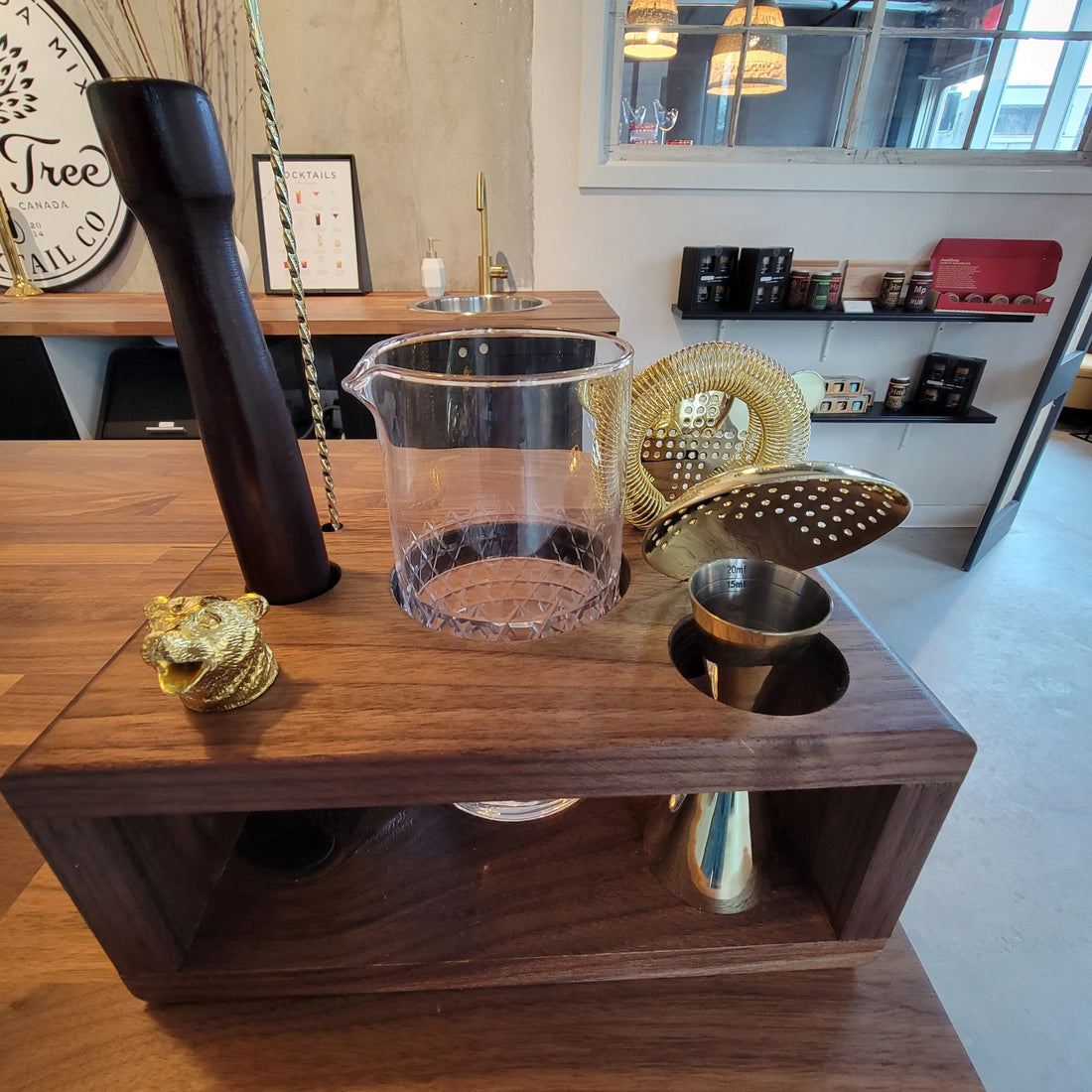 Bar Stand - Black Walnut