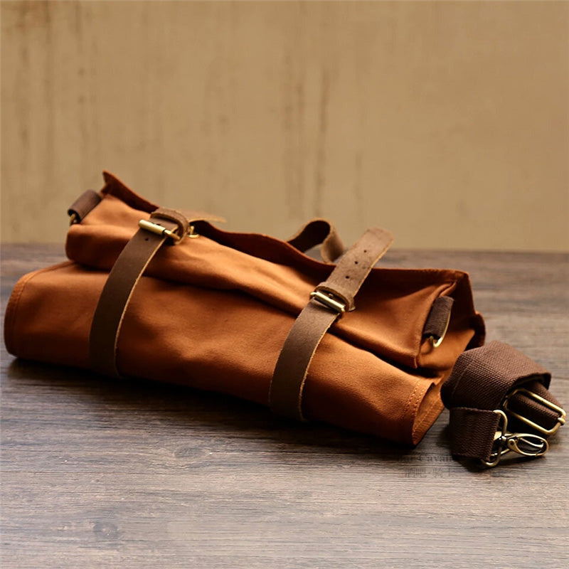 Canvas handbags with leather straps sale