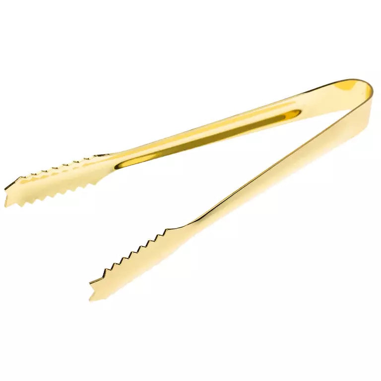 Serrated Ice Tongs Gold